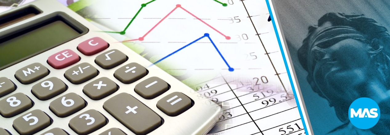 Image of a spreadsheet with a calculator. Determining personal injury claim amount.